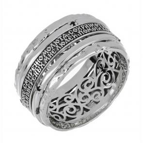 Кольцо из черненого серебра Иордань с шпинелью Б-КО-565 Молитва водителя фото